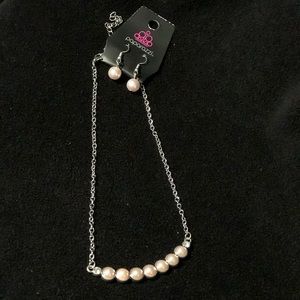 Paparazzi Pink Pearl Beads Necklace and Earrings